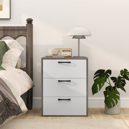 Modern 3-Drawer Dresser Nightstand with Storage and Smooth Slide-Out Drawers
