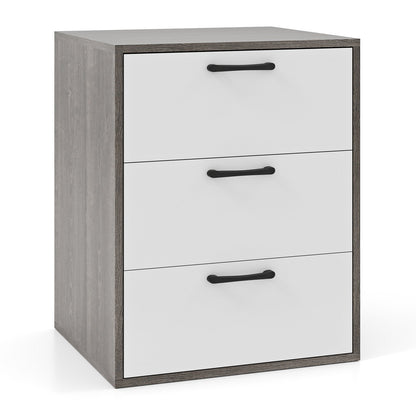 Modern 3-Drawer Dresser Nightstand with Storage and Smooth Slide-Out Drawers