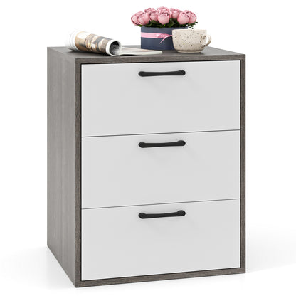 Modern 3-Drawer Dresser Nightstand with Storage and Smooth Slide-Out Drawers
