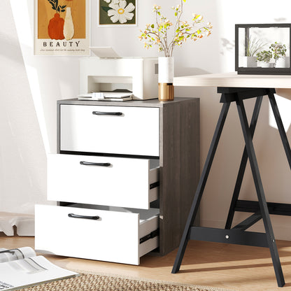 Modern 3-Drawer Dresser Nightstand with Storage and Smooth Slide-Out Drawers