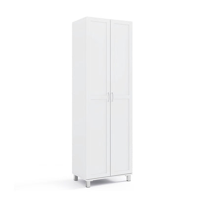 Tall Freestanding Storage Cabinet with Adjustable Shelves and Double Doors 73.5 Inch