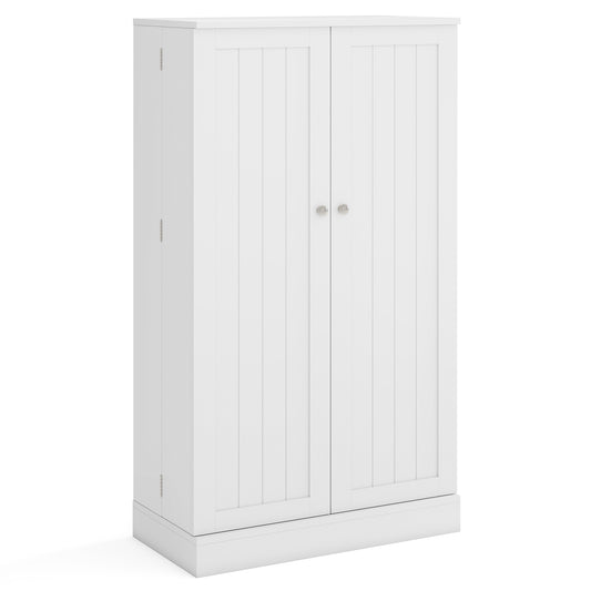 41 Inch Kitchen Pantry Cabinet with Adjustable Shelves and Double Doors for Organized Storage