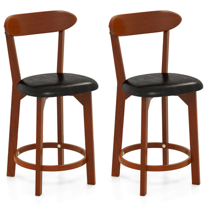 Modern Upholstered Armless Kitchen Island Dining Chairs with Cushioned Seat Set of 2 - 23.5 Inch Height