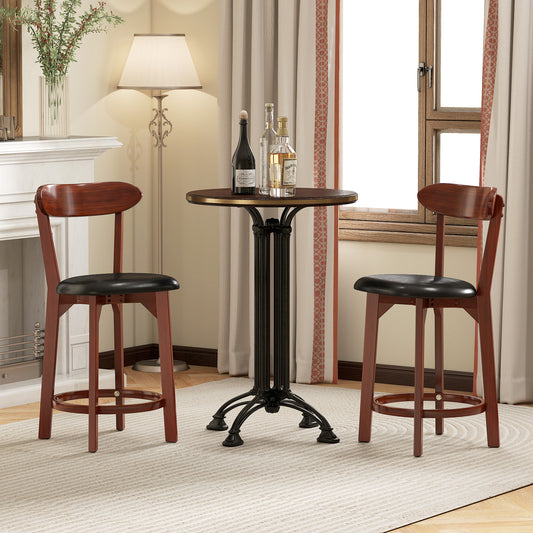 Modern Upholstered Armless Kitchen Island Dining Chairs with Cushioned Seat Set of 2 - 23.5 Inch Height