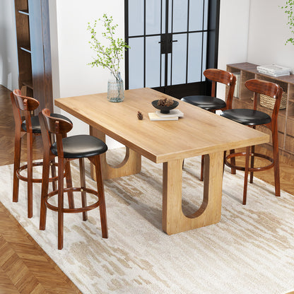 Modern Upholstered Armless Kitchen Island Dining Chairs with Cushioned Seat Set of 2 - 30.5 Inch Height