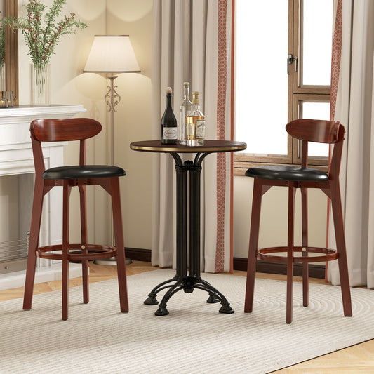 Modern Upholstered Armless Kitchen Island Dining Chairs with Cushioned Seat Set of 2 - 30.5 Inch Height