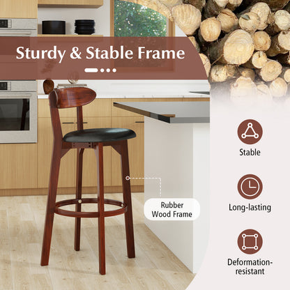 Modern Upholstered Armless Kitchen Island Dining Chairs with Cushioned Seat Set of 2 - 30.5 Inch Height