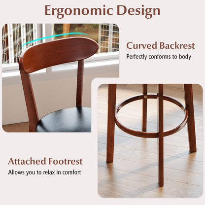 Modern Upholstered Armless Kitchen Island Dining Chairs with Cushioned Seat Set of 2 - 30.5 Inch Height