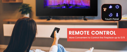 Wall Mounted & Freestanding Electric Fireplace with Remote Control