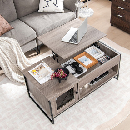 Multi Functional Lift Top Coffee Table with Enclosed and Open Storage