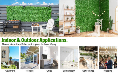 118" x 39" Artificial Ivy Privacy Fence – Lush Green Vine Décor for Outdoor & Indoor Spaces
