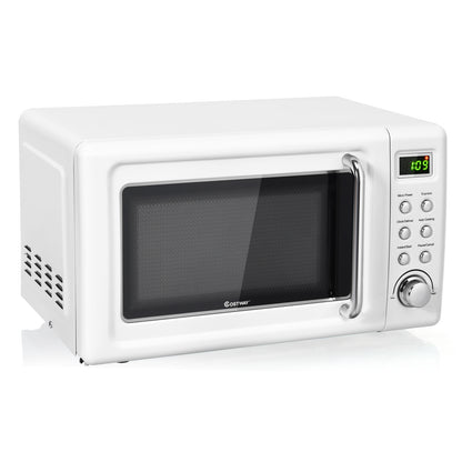 700W Retro 0.7 Cu. Ft Microwave with 5 Power Levels & Child Lock