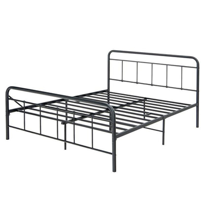Sturdy Heavy Duty Metal Platform Bed Frame with Elegant Headboard - Full Size