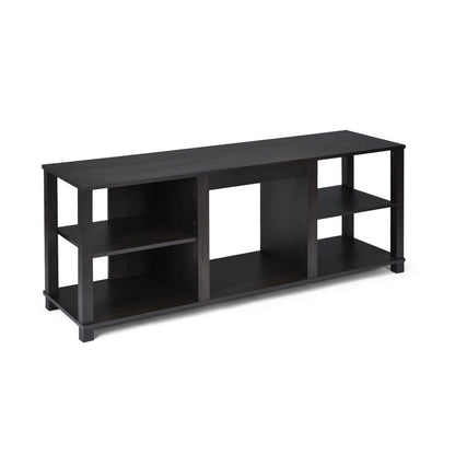 Versatile 2-Tier TV Storage Console with Customizable Shelving and Spacious Design