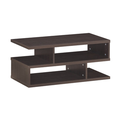 Contemporary 3 Tier Coffee Table with Spacious Storage Shelves