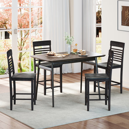 Solid Wood Dining Chairs with Footrests Set of 2 for Stylish Comfortable Dining Room Seating