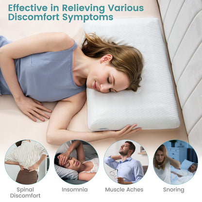 Set of 2 Cooling Gel Memory Foam Pillows with 3D Airflow Technology and Removable Pillowcases