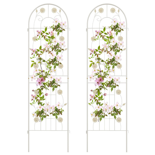 2 Pack Decorative Metal Garden Trellis – Sturdy, Rustproof Support for Climbing Plants