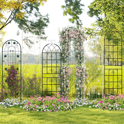 2 Pack Decorative Metal Garden Trellis – Sturdy, Rustproof Support for Climbing Plants