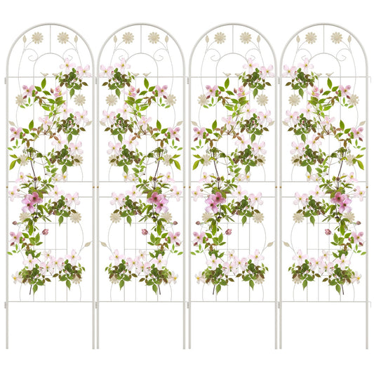 4 Pack 71" Metal Garden Trellis – Durable Support for Climbing Plants & Vines