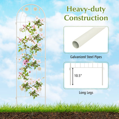 4 Pack 71" Metal Garden Trellis – Durable Support for Climbing Plants & Vines