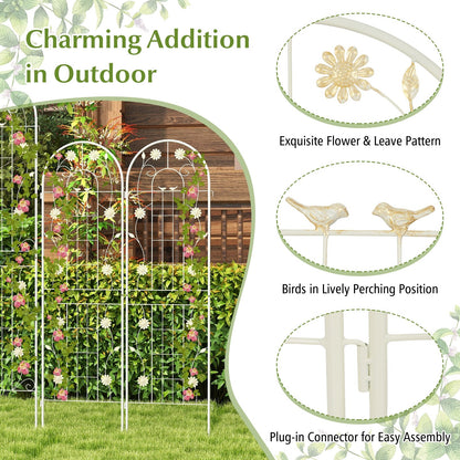 4 Pack 71" Metal Garden Trellis – Durable Support for Climbing Plants & Vines