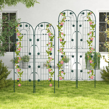 2 Pack 86.5” Metal Garden Trellis – Sturdy Support for Climbing Plants & Vines
