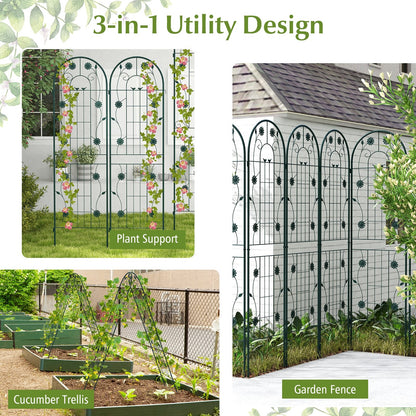 2 Pack 86.5” Metal Garden Trellis – Sturdy Support for Climbing Plants & Vines