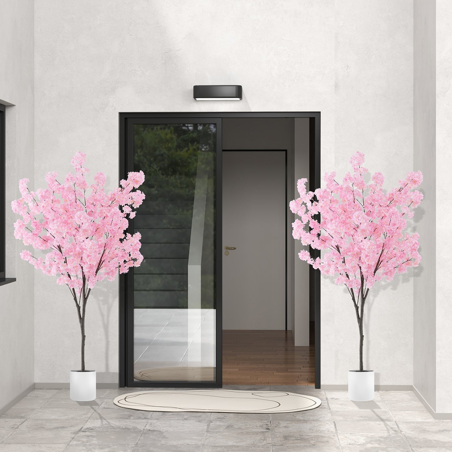 Exquisite 6.5 FT Pink Cherry Blossom Tree – 900 Lifelike Flowers for a Charming Decor