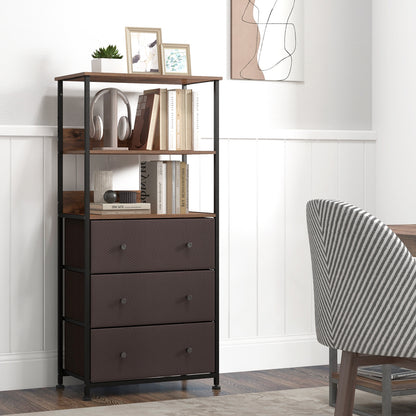 3-Drawer Fabric Storage Chest with Anti-Tipping Safety - Modern Organizer