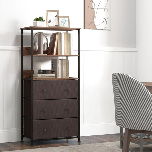 3-Drawer Fabric Storage Chest with Anti-Tipping Safety - Modern Organizer