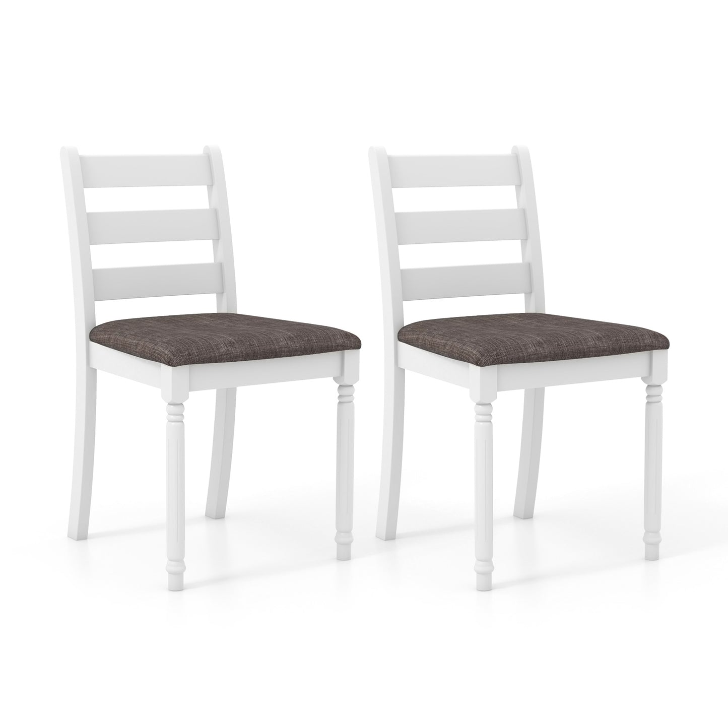 Durable Rubber Wood Dining Chairs with Comfortable Upholstered Seat – Set of 2