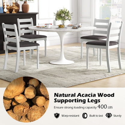 Durable Rubber Wood Dining Chairs with Comfortable Upholstered Seat – Set of 2