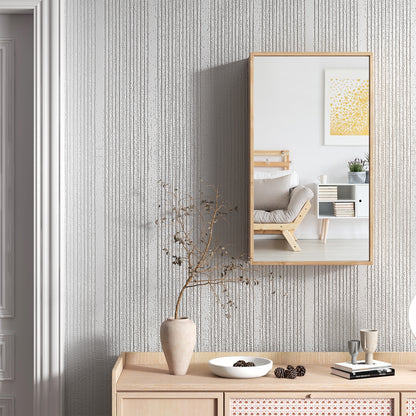 Wall Mounted Bamboo Medicine Cabinet with Mirror & Adjustable Shelves