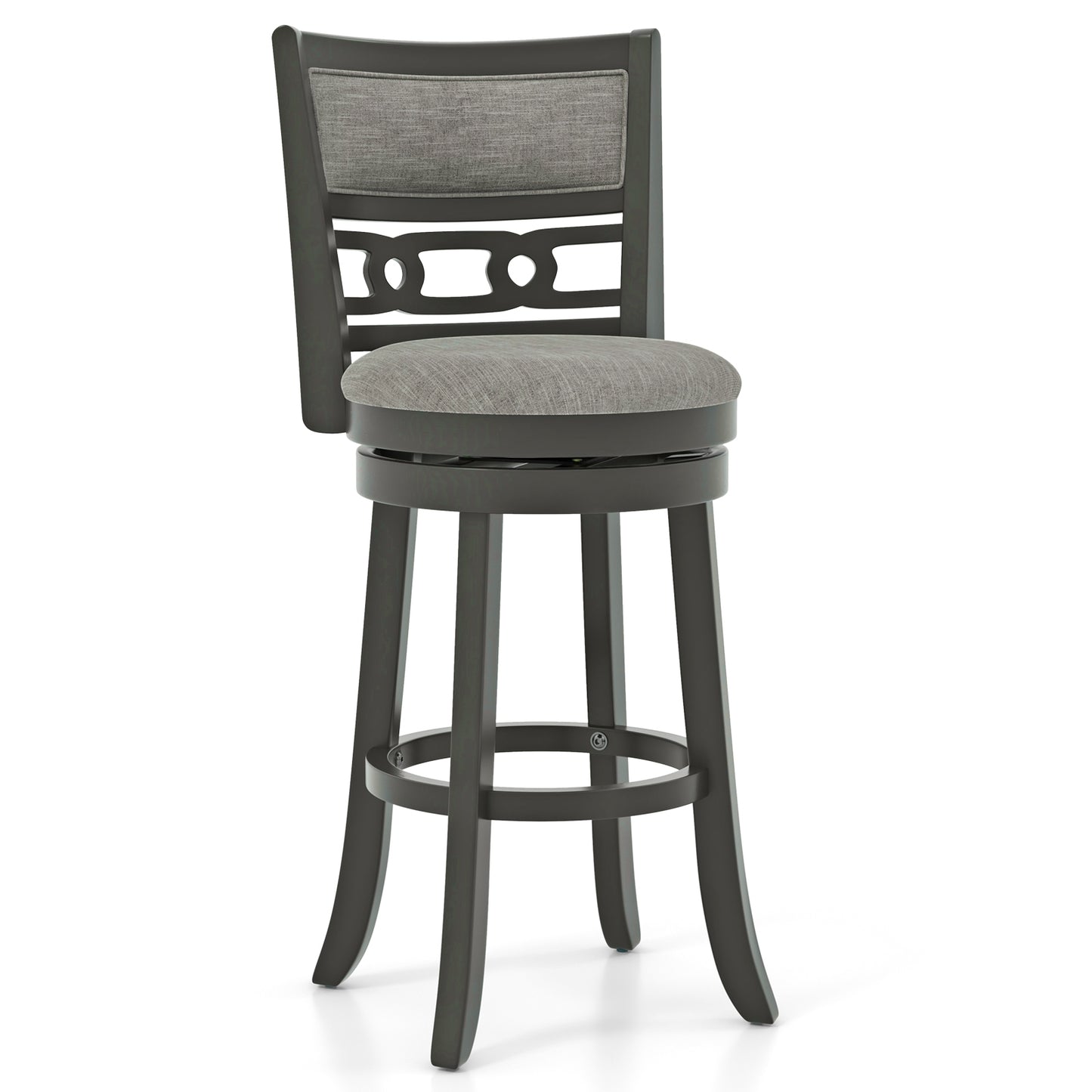 Swivel Bar Chair Set of 1 or 2 with Wooden Frame and 30.5" Seat Height for Pub or Kitchen