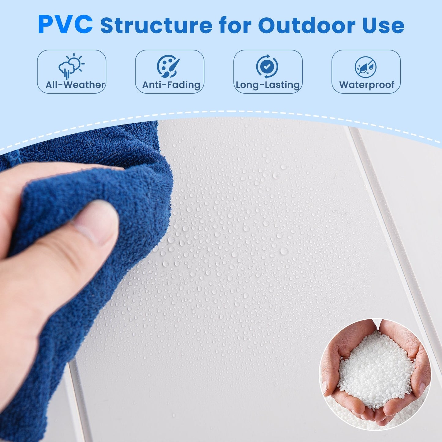 Outdoor 45 x 45.5 Inch Air Conditioner Fence with Metal Ground Stakes for Easy Installation