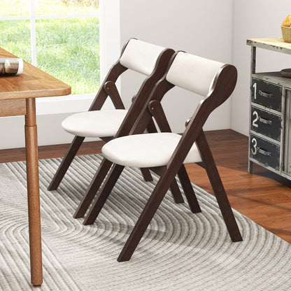 Folding Chairs with Padded Backrest and Seat for Comfort and Easy Storage, Set of 2