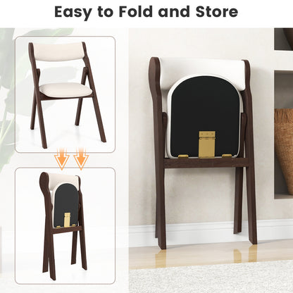 Folding Chairs with Padded Backrest and Seat for Comfort and Easy Storage, Set of 2