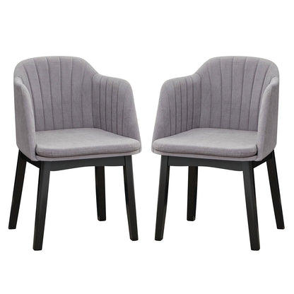Modern Velvet Upholstered Dining Chairs with Curved Backrests for Dining and Accent Use, Set of 2