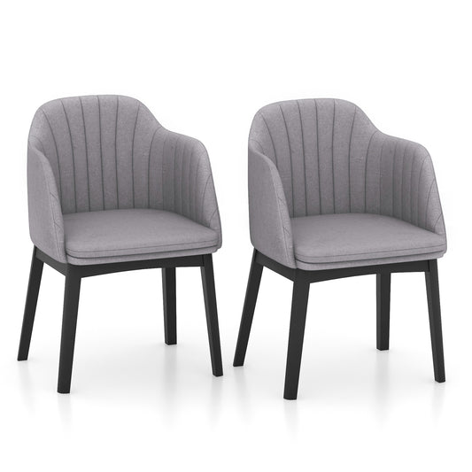 Modern Velvet Upholstered Dining Chairs with Curved Backrests for Dining and Accent Use, Set of 2