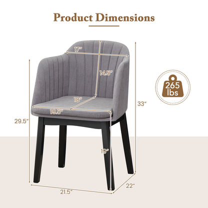 Modern Velvet Upholstered Dining Chairs with Curved Backrests for Dining and Accent Use, Set of 2
