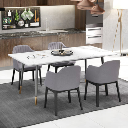 Modern Velvet Upholstered Dining Chairs with Curved Backrests for Dining and Accent Use, Set of 2