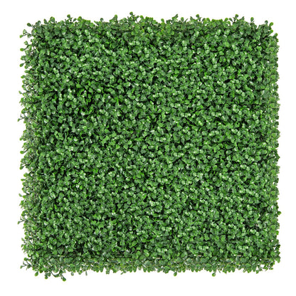 12 Pack 20x20 Inch Artificial Boxwood Panels with Removable Branches – Realistic Greenery for Indoor & Outdoor