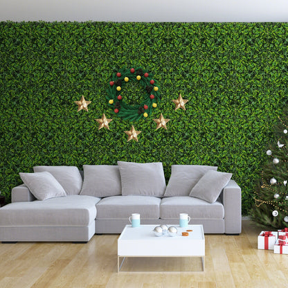 12 Pack 20x20 Inch Artificial Mixed Leaf Greenery Panels with Detachable Branches