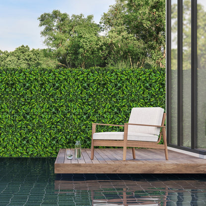 12 Pack 20x20 Inch Artificial Mixed Leaf Greenery Panels with Detachable Branches