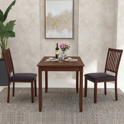 Modern Upholstered Dining Chairs with Slanted High Backrest Set of 2