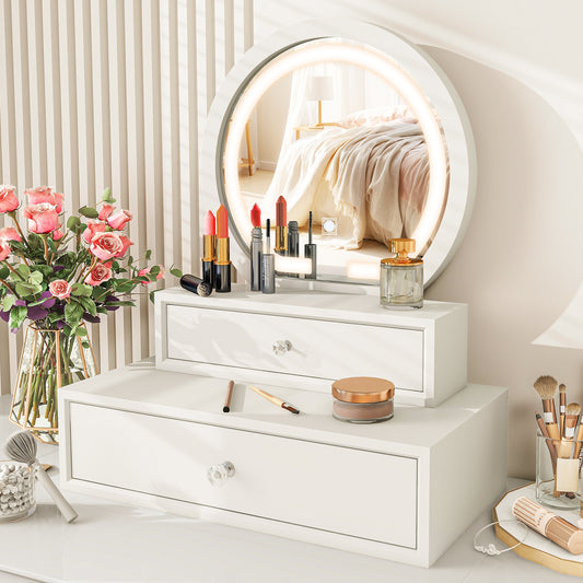 LED Makeup Mirror – Tabletop Vanity Mirror with Adjustable Brightness & Color Modes