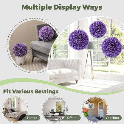 2 PCS Artificial Boxwood Topiary Balls – Lifelike Faux Plant Decorative Balls for Indoor & Outdoor Decor