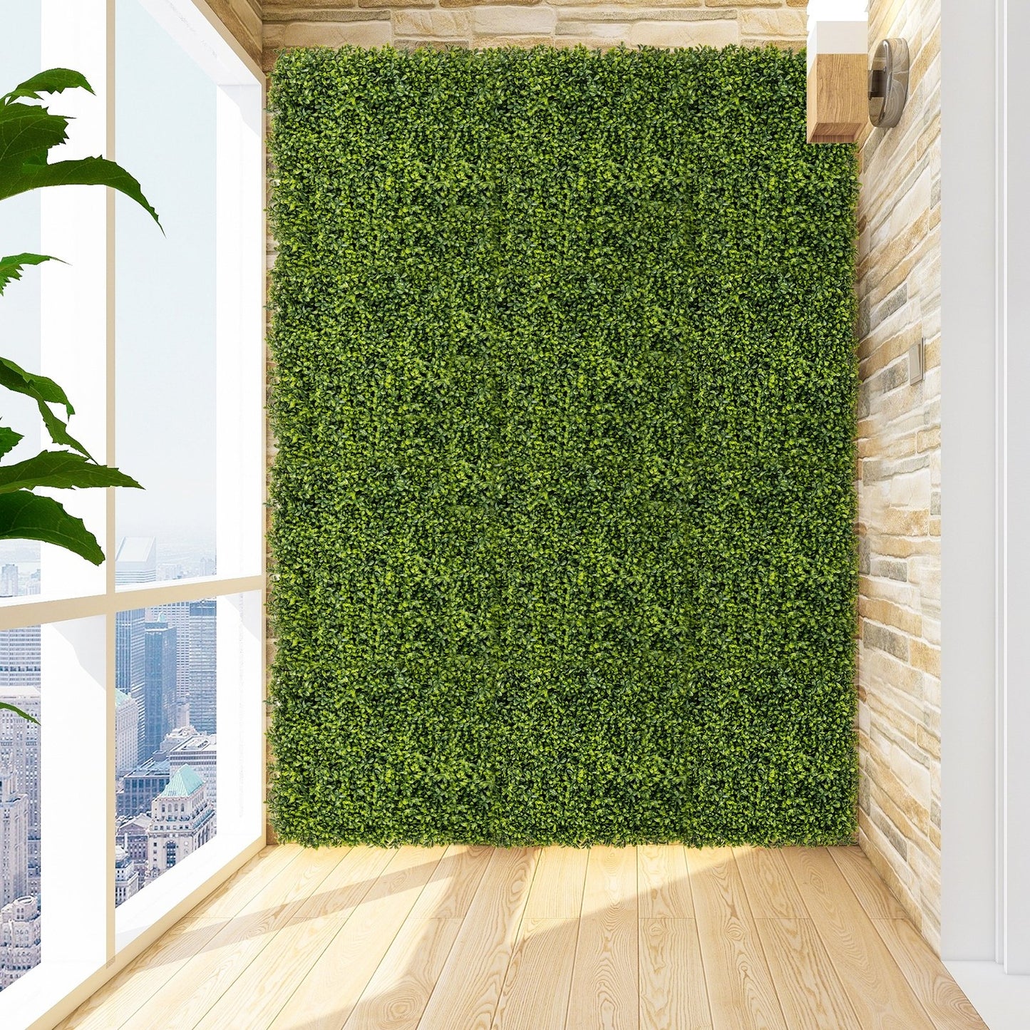 12 Pack 20x20 Faux Boxwood Panels for Privacy Screens and Green Wall Backdrops