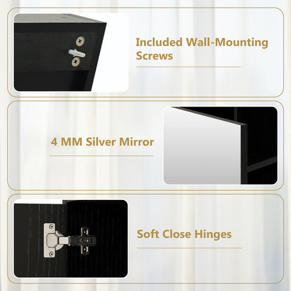 Bathroom Medicine Cabinet with Single Mirror Door - Wall Mount